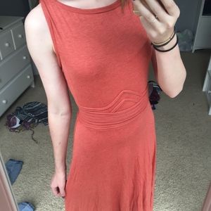 Orange mid-calf length dress—NWT!